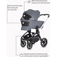 Универсальная коляска Rant MOWbaby Zoom PU (2 в 1, silver grey)