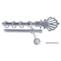 Карниз для штор Lm Decor Веер (хром, гладкая, 3.6м 16мм, 2 ряда)