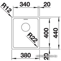 Кухонная мойка Blanco Andano 340-IF (без клапана-автомата)