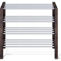 Полка для обуви Sheffilton SHT-SR9-4 163348 (венге/алюм.металлик)