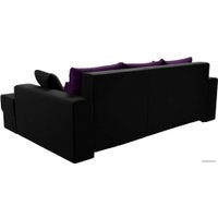 Угловой диван Mebelico Майами 15 114894 (правый, микровельвет, черный)