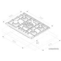 Варочная панель Korting HG7115CTRR