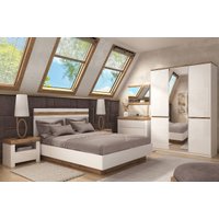 Кровать Anrex Taurus 140В с подъемником 140x200 (дуб вотан/белый)