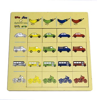 Мозаика/пазл Деревянный город Классификатор. Учим цвет для мальчиков Л026-ANT