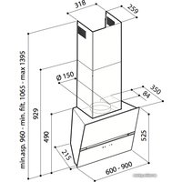 Кухонная вытяжка Korting KHC69080GN