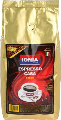 Кофе IONIA Espresso Casa Italia Rosso зерновой 1 кг