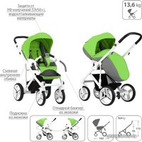 Универсальная коляска BEBETTO Magnum (3 в 1, 193, белая рама)