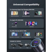 Автомобильное зарядное Ugreen EC701 35023