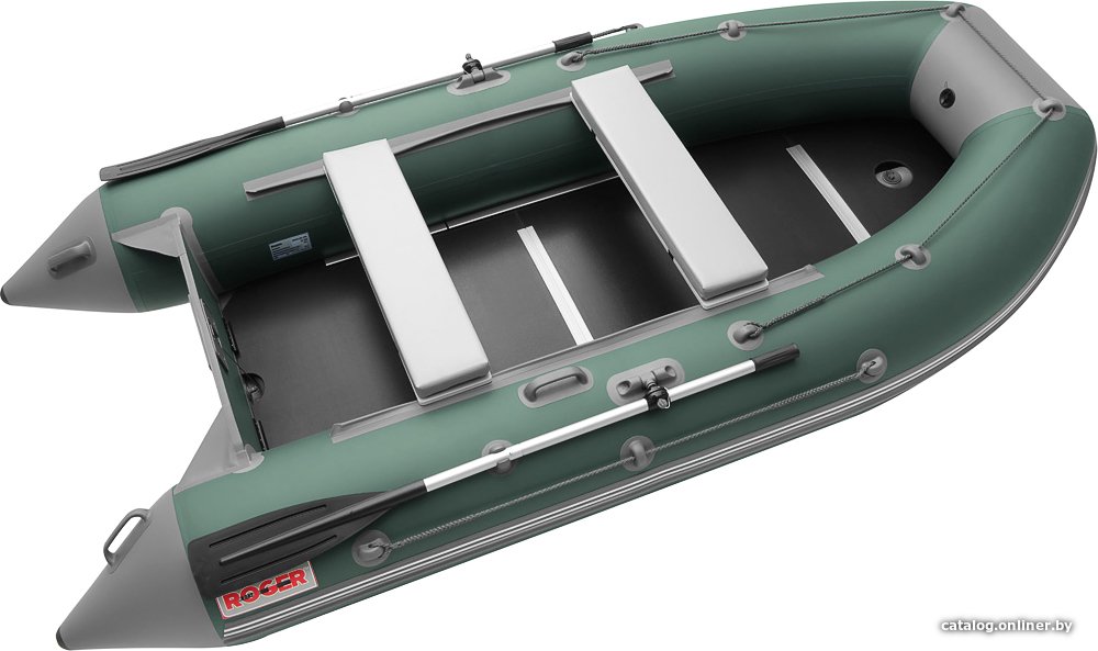 Моторная лодка Roger Boat Hunter Keel 3500 (малокилевая, зеленый/серый)