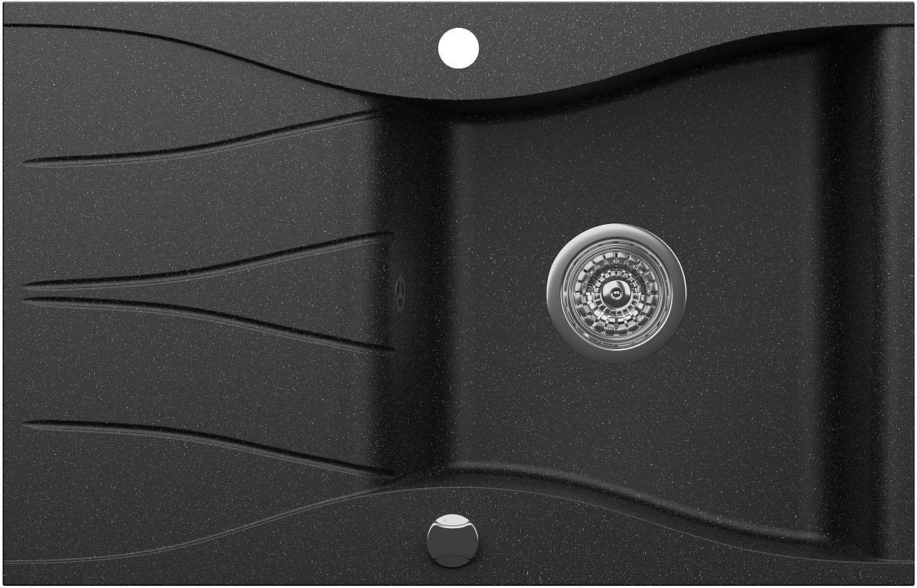 Кухонная мойка Kernau KGS O 6078 1B1D Black Metallic