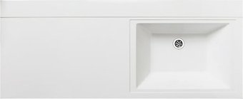 Умывальник Runo Гамма 120 лайт с левым крылом (белый)