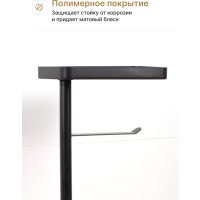Держатель для туалетной бумаги и ершика FORA Bamboo Style FOR-ST-01BL (черный)