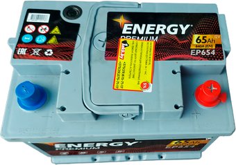 Автомобильный аккумулятор Energy Premium EP654 R+ низ (65 А·ч)