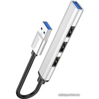 USB-хаб Hoco HB26 (серебристый)