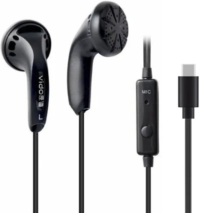 Наушники Vido с микрофоном (USB Type-C, черный)