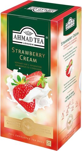 Черный чай Ahmad Tea Strawberry Cream 25 шт