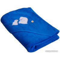 Полотенце с капюшоном Goodness Детское 100x100 (синий/зебра)