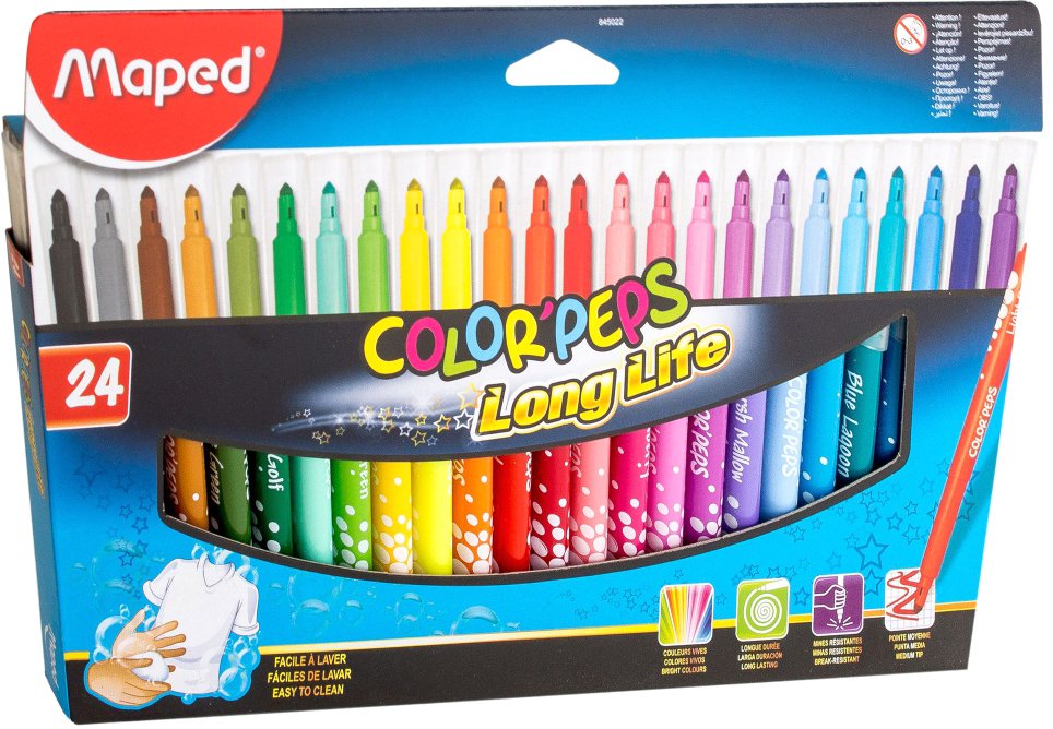 

Фломастеры Maped Color Peps Long Life (24 шт)