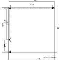 Душевой уголок Omnires Manhattan ADC90X-A+ADR90X