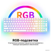 Клавиатура Royal Kludge RK100 RGB (белый, RK Red)