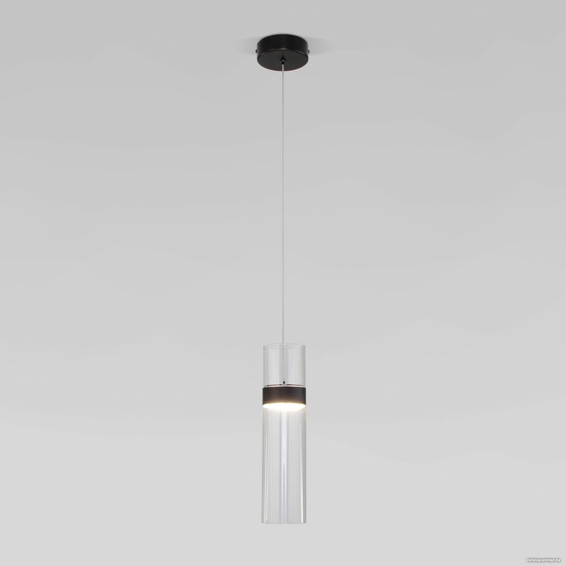 Подвесная люстра Евросвет Lumen 50244/1 LED черный/прозрачный