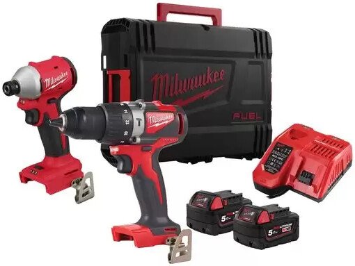 

Milwaukee M18 BLPP2A3-502X 4933492844 (шуруповерт, винтоверт, 2 АКБ, кейс)
