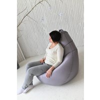 Кресло-мешок Mio Tesoro Груша XXL GF-130x85-S (серебро)