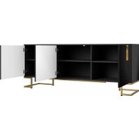 Тумба Involux Неаполь 212T011 (графит/черный матовый/золото)