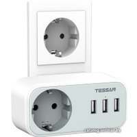 Сетевой фильтр Tessan TS-329 (серый)