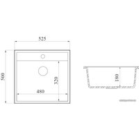 Кухонная мойка FostoGran FG 52-50 (655-белый)