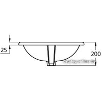 Умывальник Ideal Standard Eurovit R411201 56.5x48