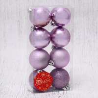 Елочная игрушка Зимнее волшебство Классика 6531970 (8шт, сиреневый)