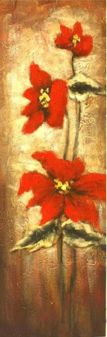 

Картина Tennonart Красные маки 30x90 TN3498