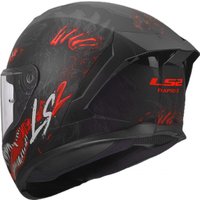 Мотошлем LS2 FF820 Rapid III Kaiju II (M, черный/красный/белый)