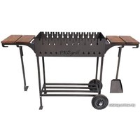 Мангал для дачи Progrill Техас вуд XL на колесах (4 мм)