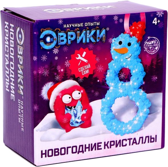 Набор для опытов Эврики Новогодние кристаллы. Снеговик 4155697