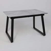 Кухонный стол Lepremo AV 1208 HPL+МДФ раздвижной 1200-1600x800 (мрамор марквина синий/черный)