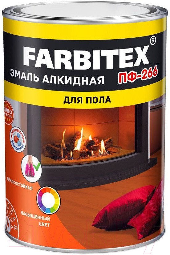 

Эмаль Farbitex ПФ-266 0.8 кг (светлый орех)