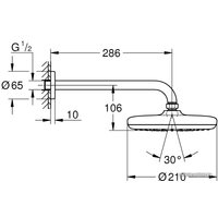 Верхний душ Grohe Tempesta 210 26412000