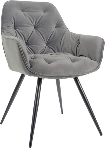 Стул с подлокотниками Signal Cherry Matt Velvet 85 (серый/черный)