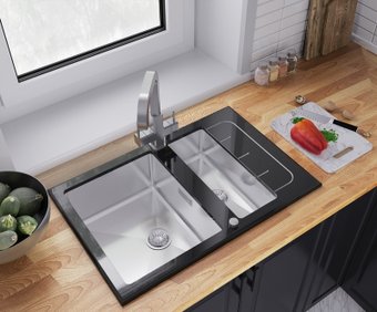 Кухонная мойка ZorG GS 7850-2 (черный)