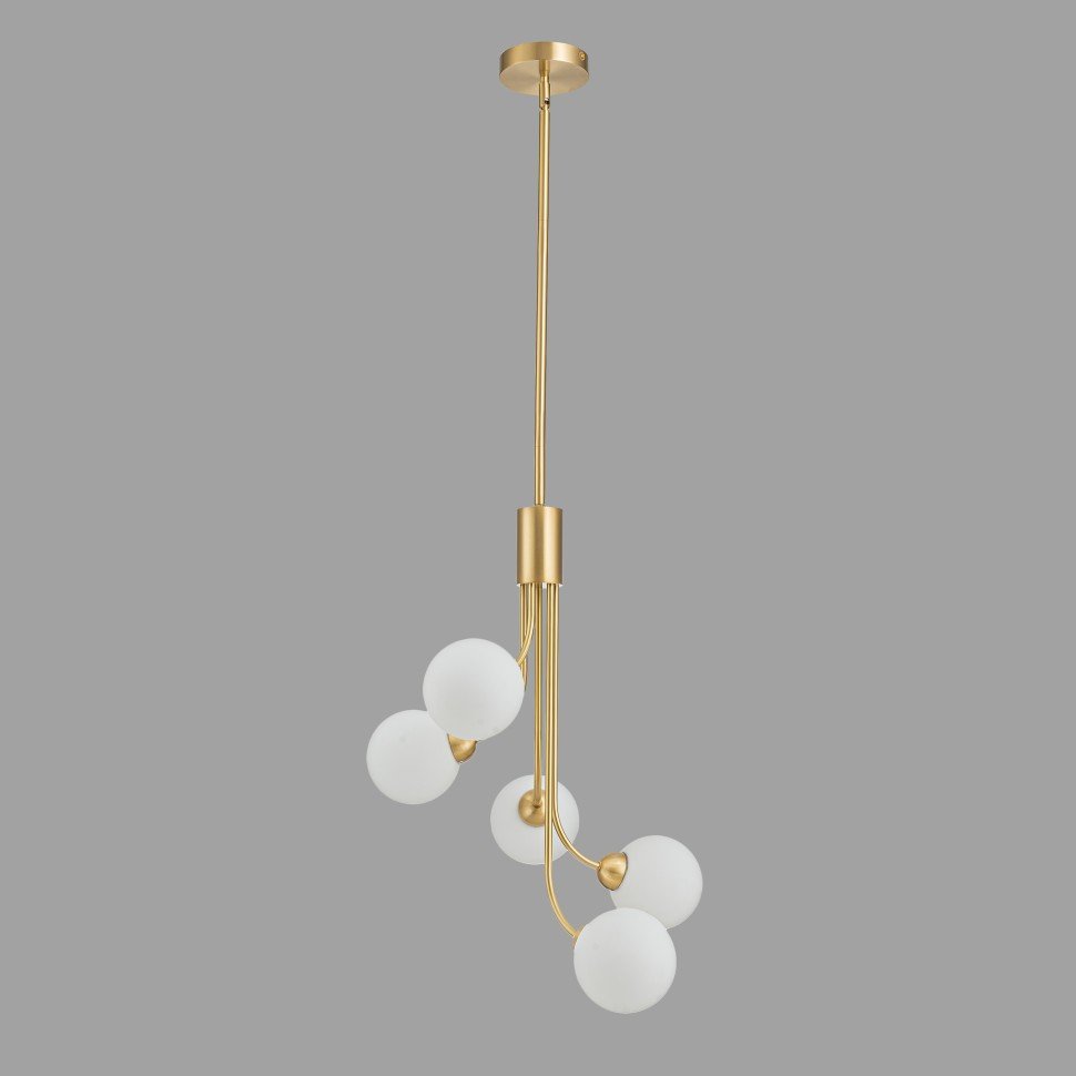 

Подвесная люстра Belfast Bryson L-8130-5A BR GL (латунь/стекло)