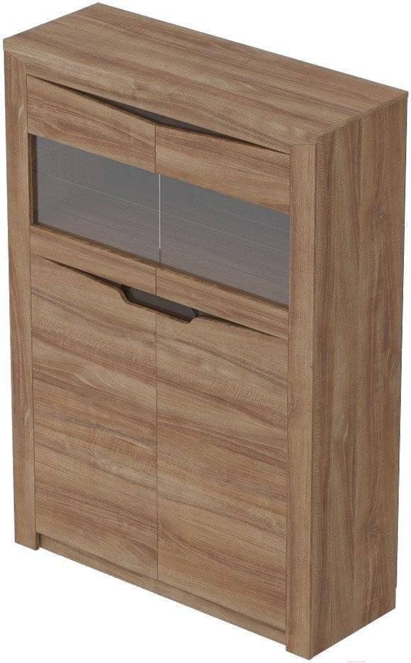 

Шкаф-витрина Мебельград Соренто 2-х дверный 107x38.5x150 (дуб стирлинг/кофе структ. мат)