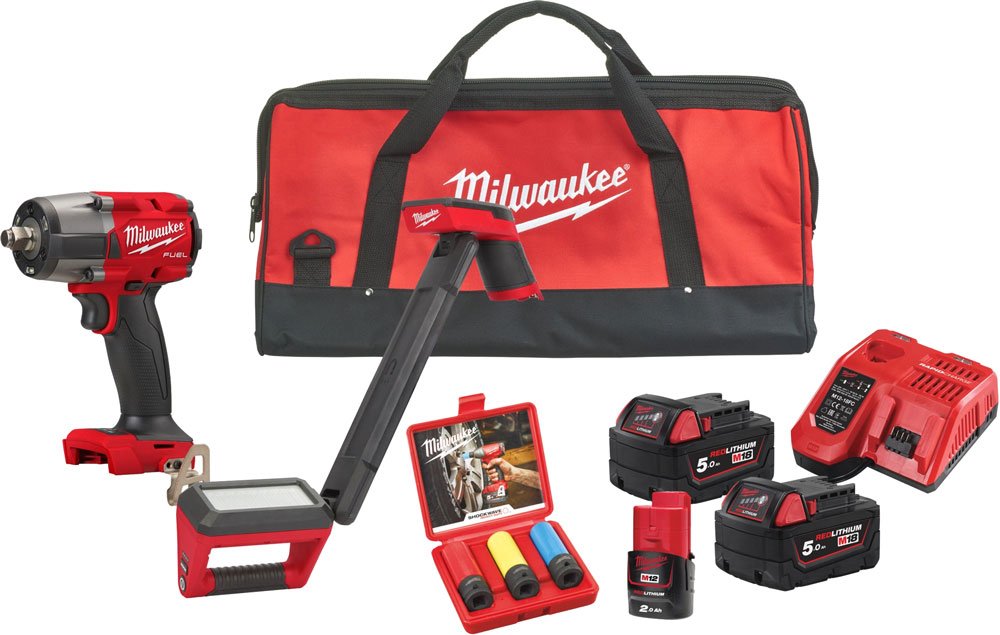 

Гайковерт Milwaukee M18FPP2BH-523BEU 4933492523 (с 2-мя АКБ, сумка)