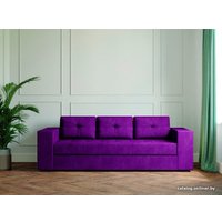 Диван Настоящая мебель Ванкувер лайт (незав. пруж. блок, вельвет, фиолетовый)