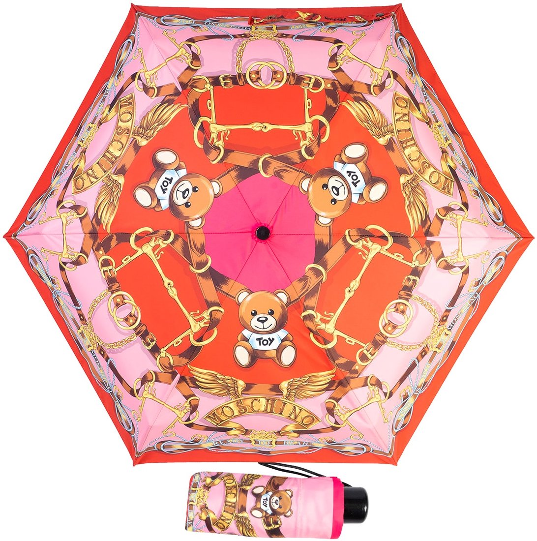 

Складной зонт Moschino 8044-superminiA Belts Bear Red Multi