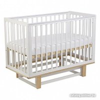 Классическая детская кроватка Polini Kids Simple 340 маятник (белый/натуральный)