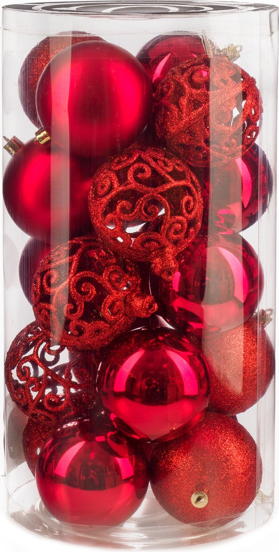 

Елочная игрушка Ausini VT25-04018-3 (красный, 20 шт)