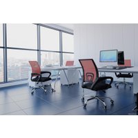 Офисное кресло LoftyHome Staff (черный/красный)