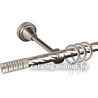 Карниз для штор АС ФОРОС Grace D16K + наконечники Крис (2м, сатин)